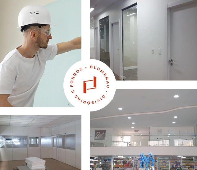 Divisórias e Forros Blumenau Divisórias Forros Drywall Sancas Isolamento Acústico Tapumes Steel Frame